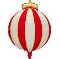 22" Red and White Lantern Ornament Balloon