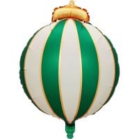 22" Green and White Lantern Ornament Balloon