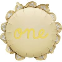 22" Gold One Baby Flower Balloon