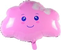 18" Pink Smiley Face Cloud Balloon
