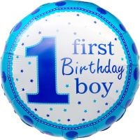 18" 1 First Birthday Boy Balloon