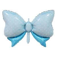 27" Baby Blue Bow Balloon
