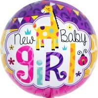 18" New Baby Girl Giraffe Balloon
