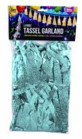 Balloon Tassel 70" Light Blue Iridescent