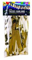 Balloon Tassel 70" Gold & White Metallic