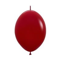 06" Fashion Imperial Red Link-O-Loons (50pcs) Sempertex Balloons