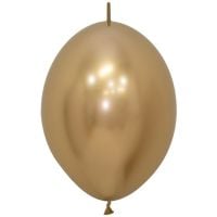 12" Reflex Gold Link-O-Loons (25pcs) Sempertex Balloons