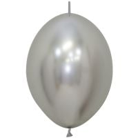12" Reflex Silver Link-O-Loons (25pcs) Sempertex Balloons