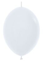 12" Fashion White Link-O-Loons (25pcs) Sempertex Balloons