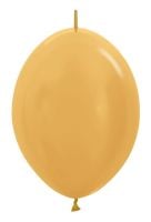06" Metallic Gold Link-O-Loons (50pcs) Sempertex Balloons