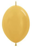 12" Metallic Gold Link-O-Loons (25pcs) Sempertex Balloons
