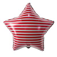 18" Red Stripe Star (non-packaged) Balloon