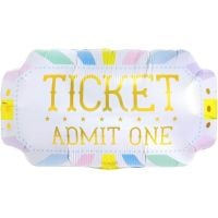 24" Pastel Ticket Admit One Balloon