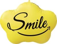18" Yellow Cloud Smile Balloon