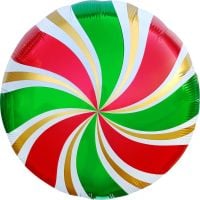 18" Candy Swirl Peppermint Balloon
