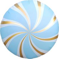 18" Candy Swirl Pastel Blue Balloon