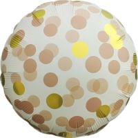 18" Matte Latte Polka Dots Balloon
