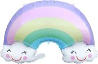 29" Pastel Rainbow and Clouds Balloon