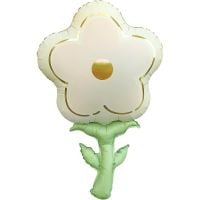 33" Matte Cream Stemmed Flower Balloon
