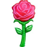 52" Red Rose Stemmed Flower Balloon
