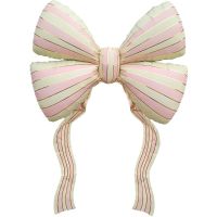 42" Cream Ribbon Bow Balloon