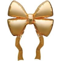 43" Gold Ribbon Bow Balloon