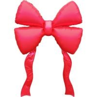 43" Red Ribbon Bow Balloon