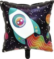 18" Rocket Ship and Astronaut in Space Balloon