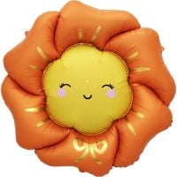 40" Orange Kawaii Flower Balloon