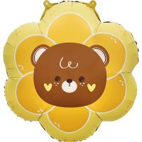 18" Sunny Teddy Bear Flower Balloon