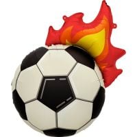20" Soccer Ball with Flames Balloon