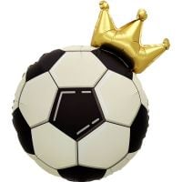 20" Soccer Ball with Golden Crown Balloon