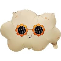 22" Cream Cloud with Sunglasses Balloon