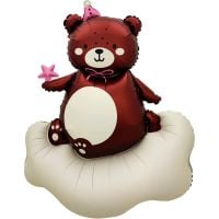 48" Teddy Bear on a Cloud Pink Balloon