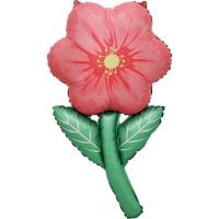 37" Red Hibiscus Flower Balloon