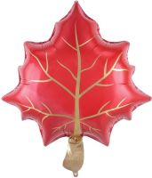 19" Red Maple Leaf Balloon