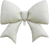 38" Matte White Bow Balloon