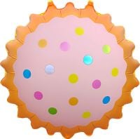 18" Sun Pink with Polka Dots Balloon
