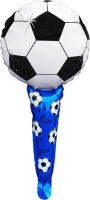 22" Soccer Ball Blue Cheering Stick Balloon