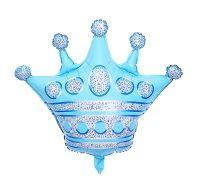 25" Blue Crown Balloon