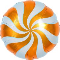 18" Candy Swirl Orange Balloon
