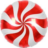 18" Candy Swirl Red Balloon
