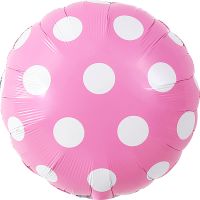 18" Candy Dots Pink Balloon