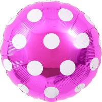 18" Candy Dots Fuchsia Balloon
