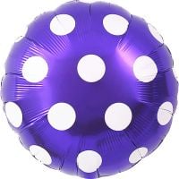 18" Candy Dots Purple Balloon