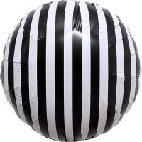 18" Striped Candy Black Balloon