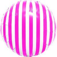 18" Striped Candy Fuchsia Balloon