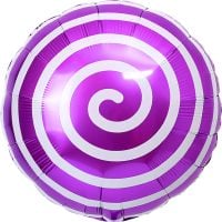 18" Candy Spiral Purple Balloon