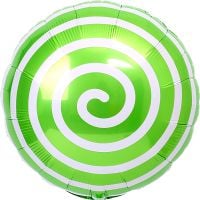 18" Candy Spiral Green Balloon