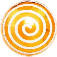 18" Candy Spiral Orange Balloon
